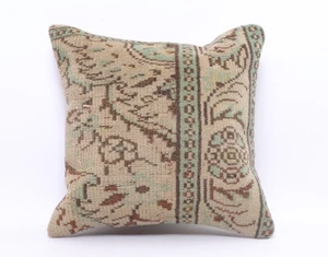 Jute Cushion Cover Home Deco Vintage Throw Case Square Kilim Pillow Handmade 18" - Picture 1 of 8