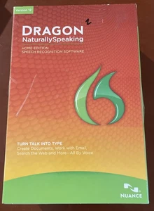 Neu versiegelt Dragon Version 12 Home Edition Spracherkennungssoftware Nuance - Bild 1 von 8
