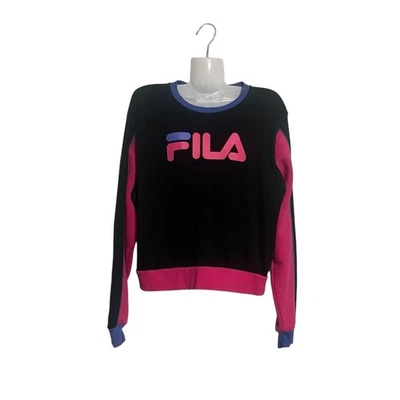 Fila Nuria Colorblock Polar Recortado Sudadera Pullover Retro Años 80 Estilo Mujeres M Foto 1 de 4