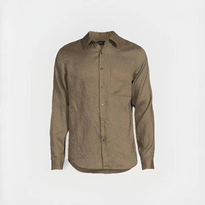 Theory Irving Solid Linen Shirt Men’s Size M NWT  - Image 1 of 4