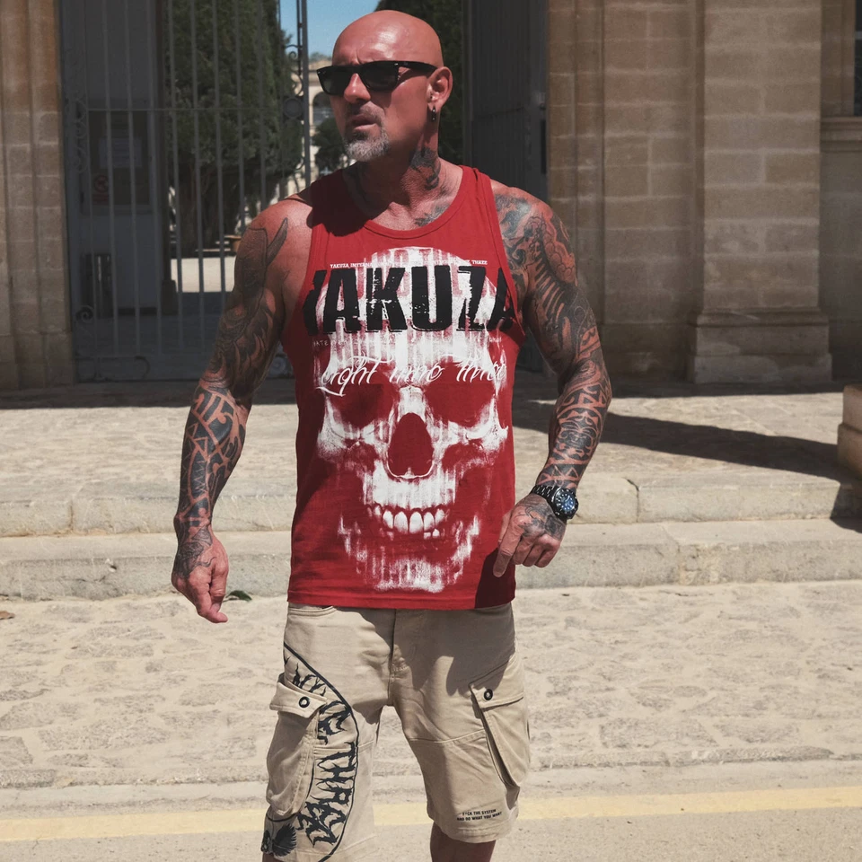 Neues Yakuza Herren Weird Slim Racer Tanktop Shirt - Chili Pepper - Bild 1 von 1