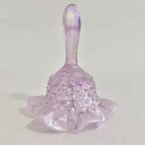 Fenton Glass Bell Iridescent Pink USA Vintage Glassware - Picture 1 of 6