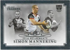 2019 Nrl Traders Retirements Parallel Case Card (RP15) MANNERING Warriors 26/50 - Picture 1 of 2