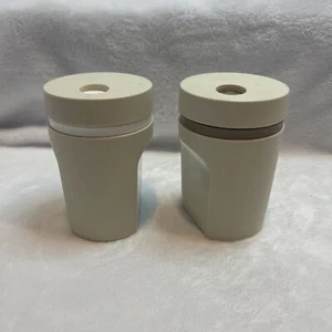 Vintage Tupperware Salt & Pepper Shakers Almond/Beige #1471-12 - Picture 1 of 7