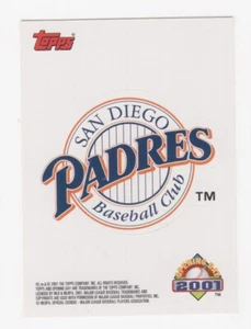 2001 Topps Opening Day Equipo de Béisbol Logo Pegatina San Diego Padres - Imagen 1 de 1
