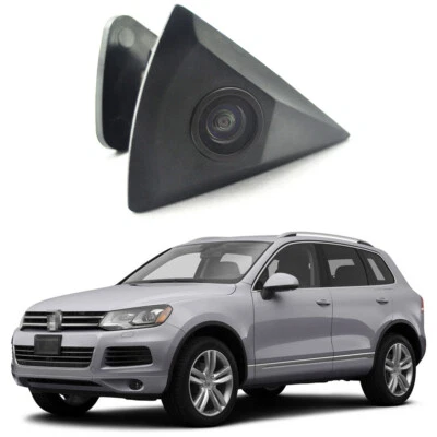 170° Degree HD CCD Car Front View Camera Logo Embedded for 2007-2014 VW Touareg - Image 1 of 4