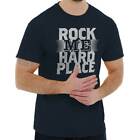 Between Rock And Hard Place Funny Geeky Gift Womens Or Mens Crewneck T Shirt Tee