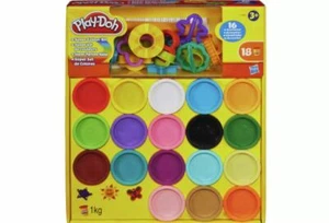 New Play-Doh Super 18 Colour Modelling Kit with 16 Tools Creative Kid's Toy UK - Picture 1 of 2
