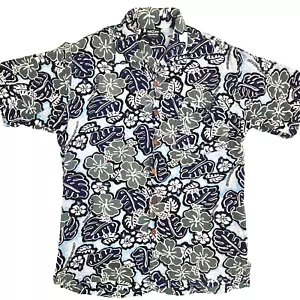 Vintage Ocean & Earth Shirt adult Size Small Floral Rayon surf casual collar Y2K - Foto 1 di 15