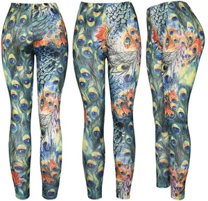 Women's REG/Plus Super Soft Cotton Blend Basic Workout Printed Pattern Leggings - Picture 1 of 35