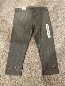 NWT Girls SO Capri Leggings Gray with Mulitcolored Sequins Size S (10) - Picture 1 of 4