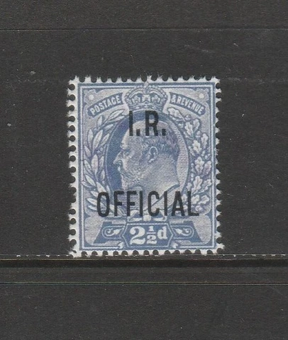 SG022: 2 1/2d Ultramarine: I.R. OFFICIAL: Mint: Aldred FACSIMILE Cover