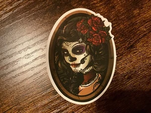 Motorcycle Sticker for Helmets or toolbox #5,380 Skeleton Skull Zombie - Picture 1 of 1