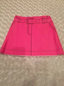 LITTLE MISS MATCHED VINYL A-LINE PINK SKIRT SIZE 6 - Picture 1 of 6
