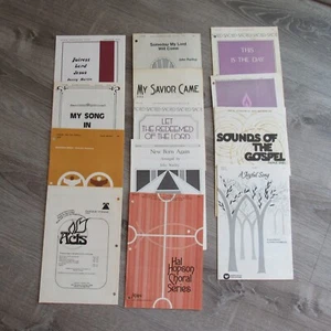 Lot Of Vintage Gospel Sheet Music - 13 Total - Picture 1 of 5