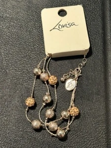 Lovisa Rose Gold Plated Bracelet Triple Layered Beaded TX302 - Picture 1 of 7