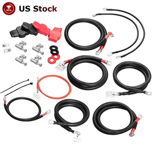 7.3L Powerstroke Battery Cables Kit for Ford Superduty 1999-2003 F250 90 Degree - Picture 1 of 18