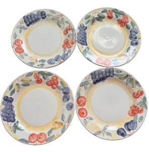 Set of 4 Farberware BARI Handpainted 7-5/8" Salad Plates - Picture 1 of 7