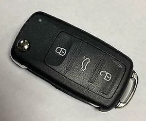 3 BUTTON KEY CASE FOB SHELL FLIP FOR VW VOLKSWAGEN TOURAN POLO CADDY SCIROCCO UP - Bild 1 von 2