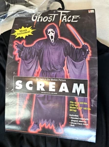 Vintage Scream Stalker Kostüm 1997 Ghost Face 90er Fun World Halloween - Bild 1 von 7