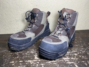 Korkers Redside FB3310 Boots Men's size 9 Brown Fishing Wading w/Extra Soles - Picture 1 of 11
