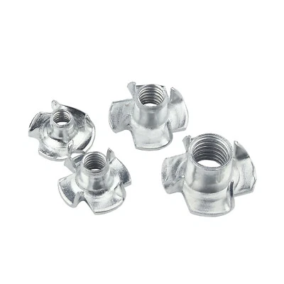 Four Pronged T Nuts Captive Threaded Inserts For Wood Furniture M3 M5 M6 M8 M10 - Image 1 of 4
