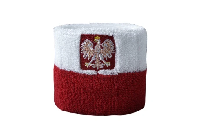 Schweißband Fahne Flagge Polen mit Adler 7x8cm Armband für Sport