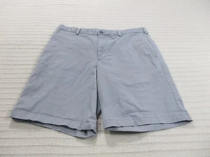 Izod Shorts Mens 34 Gray Chino Flat Front Zip Pockets Button Solid Cotton - Picture 1 of 10