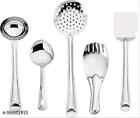 Stainless Steel Kitchen Utensils Set, 5-Pieces Cooking Tools with Spatula,