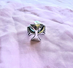 Stainless steel Mens Gothic Biker Skull Cross gift unisex ring cool presen 4675  - Picture 1 of 5