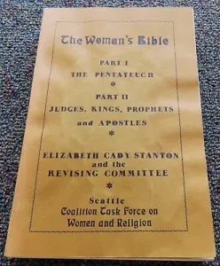 The Woman's Bible 1974 1st reprint Elizabeth Cady Stanton Part I & II Seattle - Foto 1 di 16