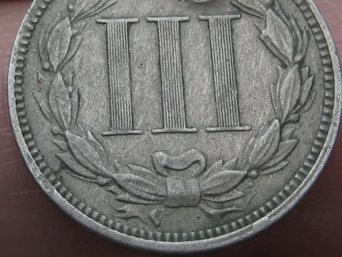1865-1869 Three 3 Cent Nickel 3CN- Fine/VF Details Cover