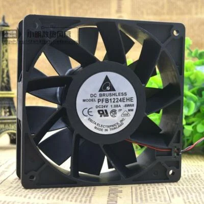 1pc Delta PFB1224EHE 24V 1.08A  12CM 12038 2-wire Inverter Cooling Fan - Image 1 of 4