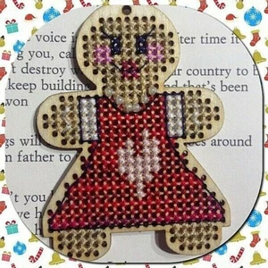 Stitch In Wood Gingerbread Girl~Romy's Creations - Picture 1 of 1