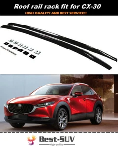 2 piezas se adapta a Mazda CX-30 CX30 2020 2021 aluminio techo riel lateral barra - Imagen 1 de 5