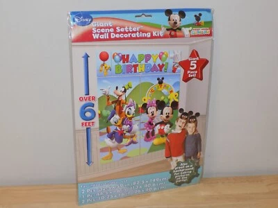 MICKEY MOUSE Escena Setter Fiesta de Cumpleaños BACKDROP Minnie Goofy Donald Daisy Duck Foto 1 de 4