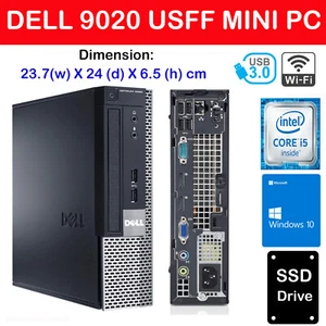 Dell 9020 USFF i5-4570s 2.90GHz 4GB to16GB 120GB 480GB Win10 Desktop PC Computer - Picture 1 of 2