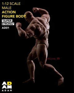 Figura de acción masculina ADAM 1/12 cuerpo músculo fuerte 6"" juguete cómic cuerpo de soldados nuevo - Imagen 1 de 8
