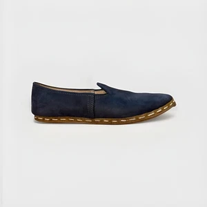 Sabah Shoes Women's 42 / 10 Navy Blue Nubuck Slip On Minimalist Flats Loafers - Picture 1 of 7