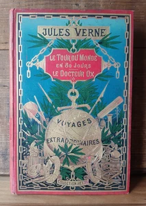 Jules VERNE Le Tour du monde en 80 jours Le Docteur Ox Hetzel globe doré - Imagen 1 de 11
