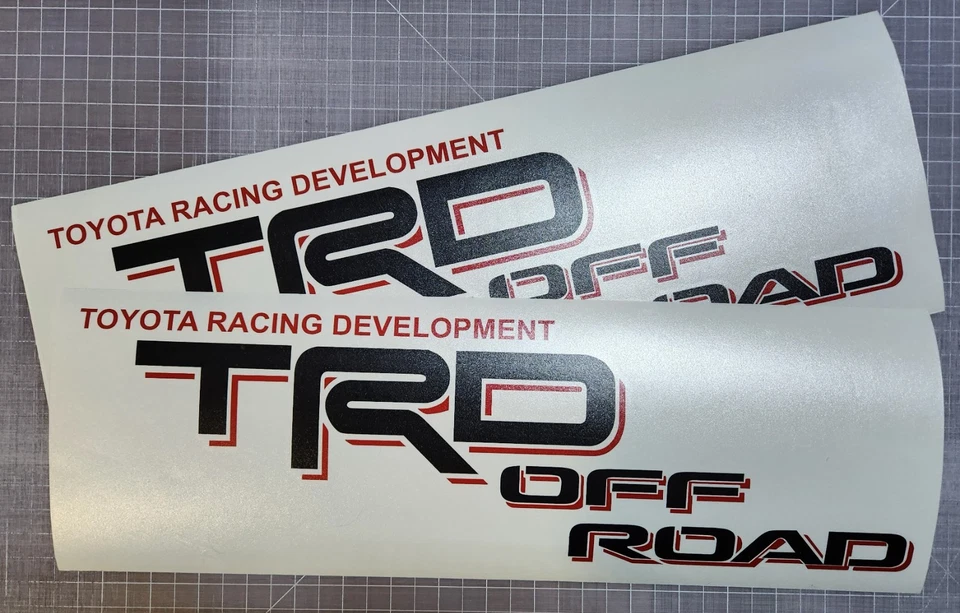 TRD OFF ROAD 贴花套装 适合:丰田塔科马苔原卡车乙烯基贴纸 MB/红色 — 第 1/1 张图片