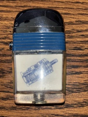 Encendedor Scripto Vu de colección, Washington Scientific, Minneapolis, banda azul Foto 1 de 4