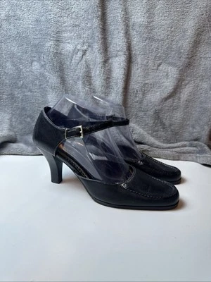 Zapatos de salón para mujer St. JOHN’S BAY tacón cómodo cuero negro 7,5 M Foto 1 de 4