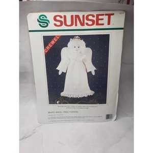 Vintage Dimensions Sunset Crewel White Angel Tree Topper Kit 18018 13 inch - Picture 1 of 7