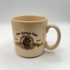 Vintage Metro Goldwyn Mayer Coffee Mug MGM Lion Logo Cream - Made In England - Picture 1 of 14