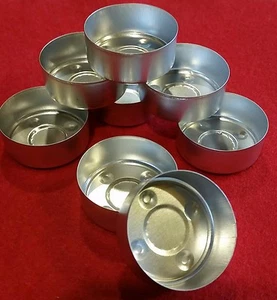 250 Aluminium Teelichtbecher mit Dochten Behälter Formen Neu - Bild 1 von 3