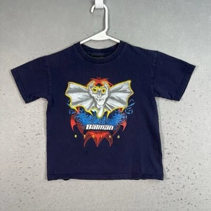 DC Comics Batman Begins T Shirt Youth Medium Blue Cartoon Movie Kids - Picture 1 of 10