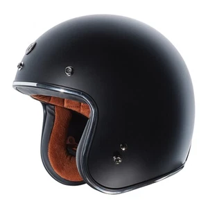 Motorcycle Helmet TORC T50 Del Mar 3/4 Open Face Cafe Retro Flat Black Bones M - Bild 1 von 6