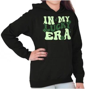 Cool St Patrick's Day In My Lucky Era Clover Youth Girls Hoodie Sweatshirts Kids - Picture 1 of 7