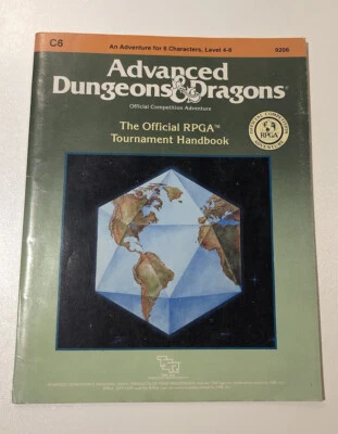 Advanced Dungeons & Dragons C6 9206 RPGA Tournament Manuale TSR 1987 - Immagine 1 di 4